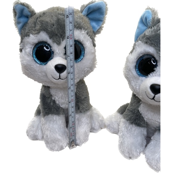 Ty Silk Husky Dog Plush Classic Husky Wolf Slush TySilk Puppy Soft Set - Picture 3 of 6